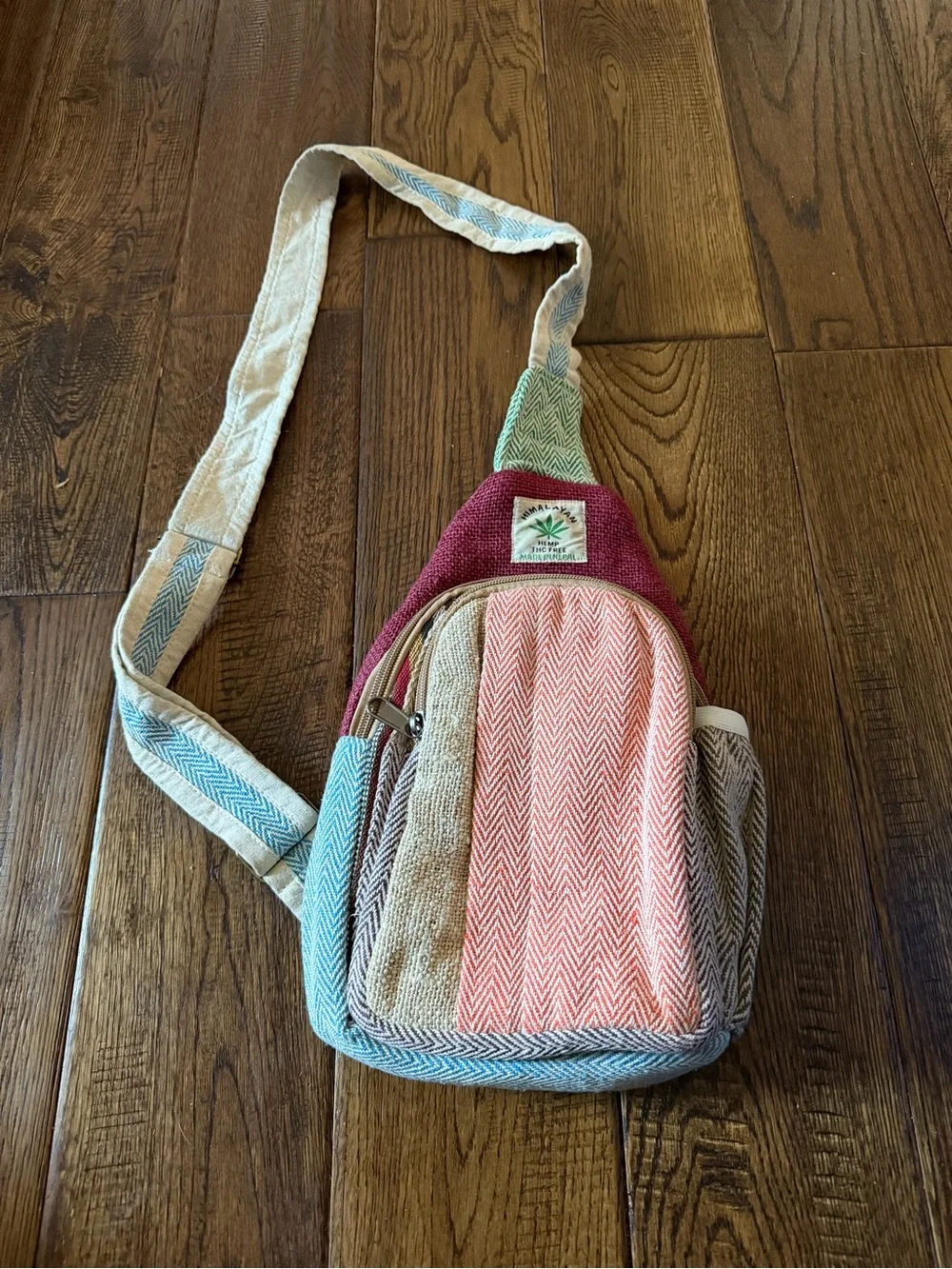 HIMALAYAN Multi-Color Sling Bag - Rust & Natural